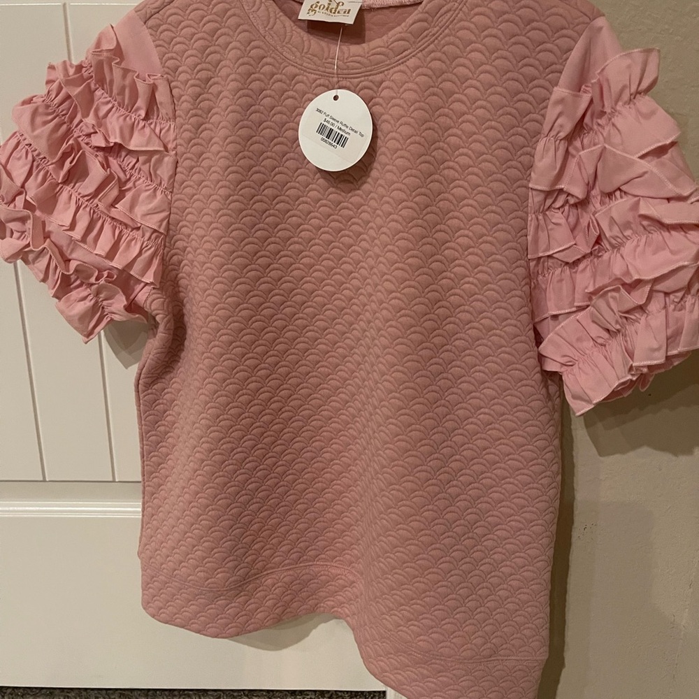 Sleeve Ruffle Detail Top - Picture 3 of 4